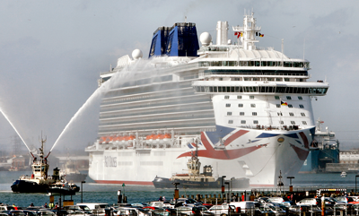 Brittania receives warm welcome at Port of Southampton - photo credit Richard Spake