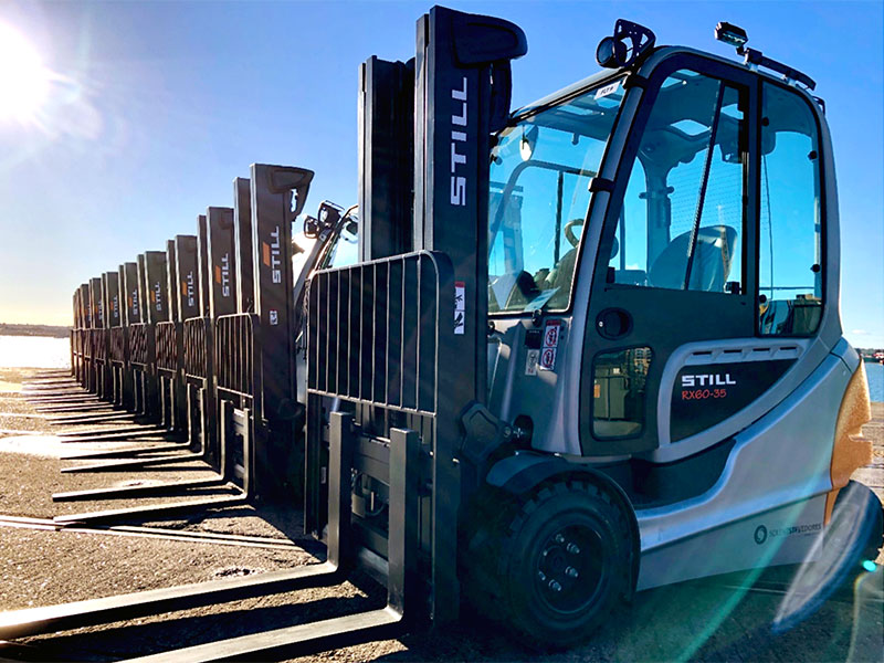 STILL electric fork lifts at Port of Southampton