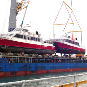 catamaran lifts port of southampton